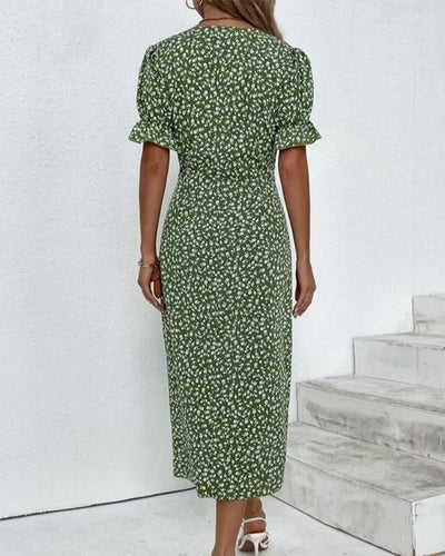 Judith | Fresh Bloom V-Neck Dress