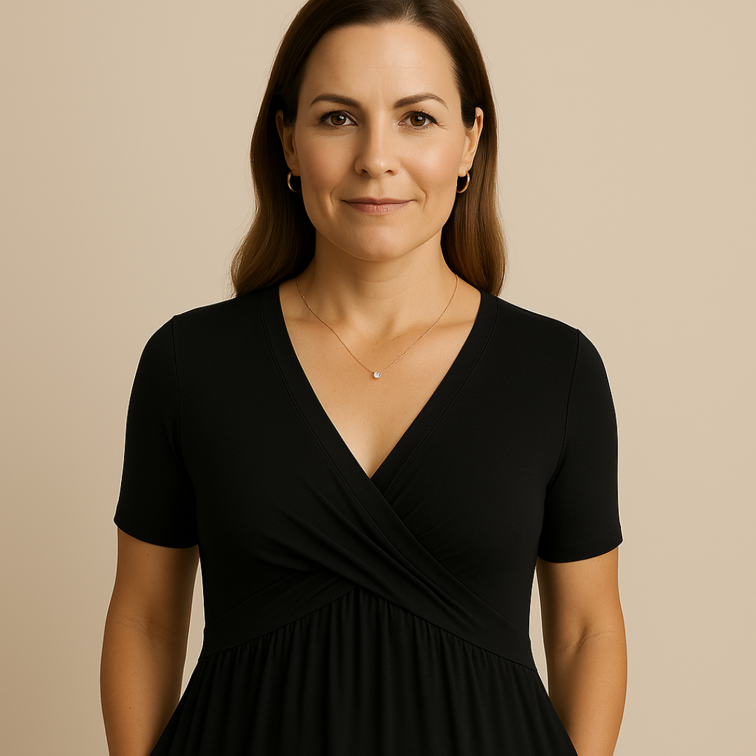 Sophia™ - Klänning med kort ärm