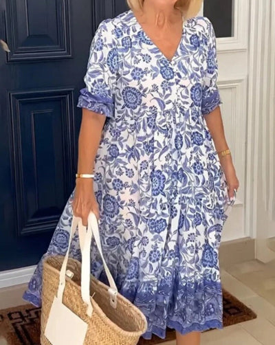 Grace™ - V-ringad Bohemisk Klänning