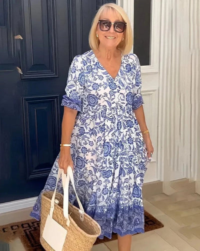 Grace™ - V-ringad Bohemisk Klänning